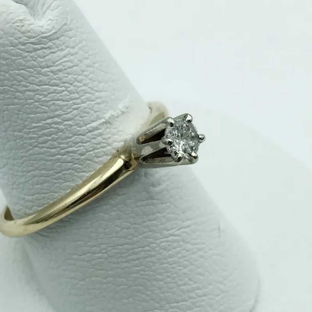 14K .20ctw Diamond Solitaire Ring - image 2