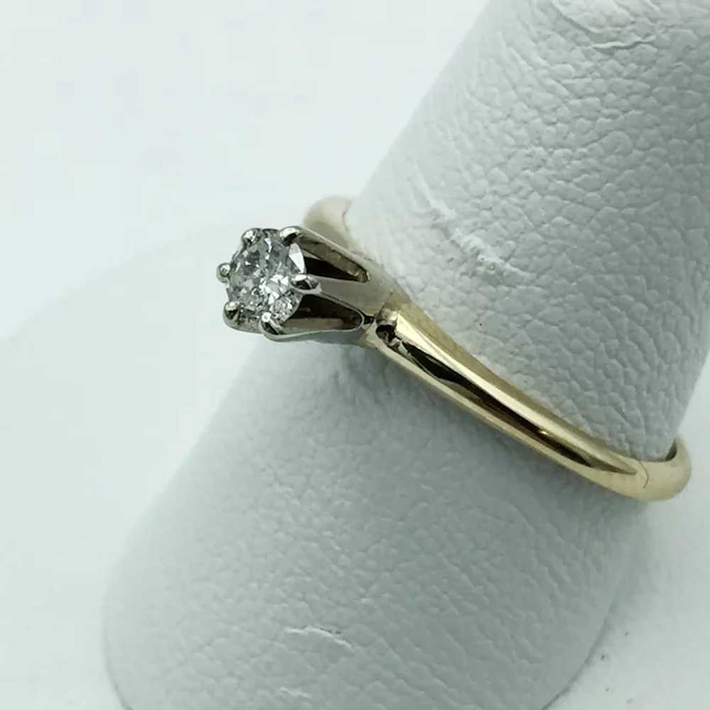 14K .20ctw Diamond Solitaire Ring - image 3