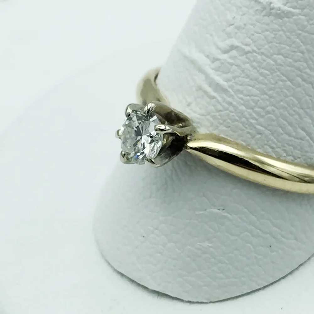 14K .33ctw Diamond Solitaire Ring - image 3