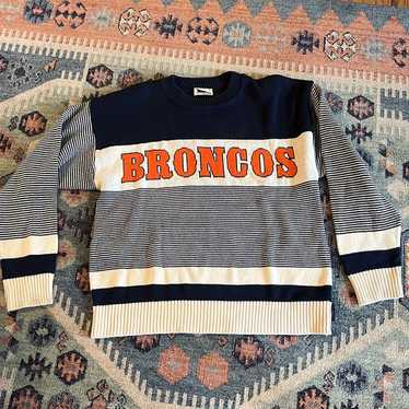Vintage Broncos Sweater - Orange and Navy - image 1