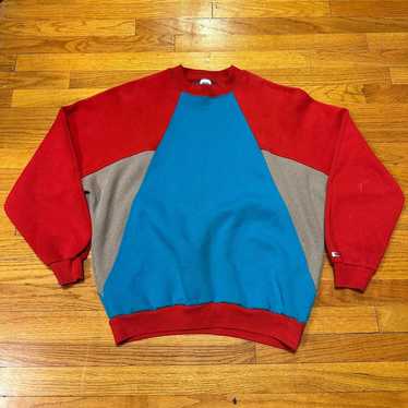 VTG 80s 90s T SHIRT L RUSSELL ATHLETIC DOUBLE FACE SWEAT CREW NECK