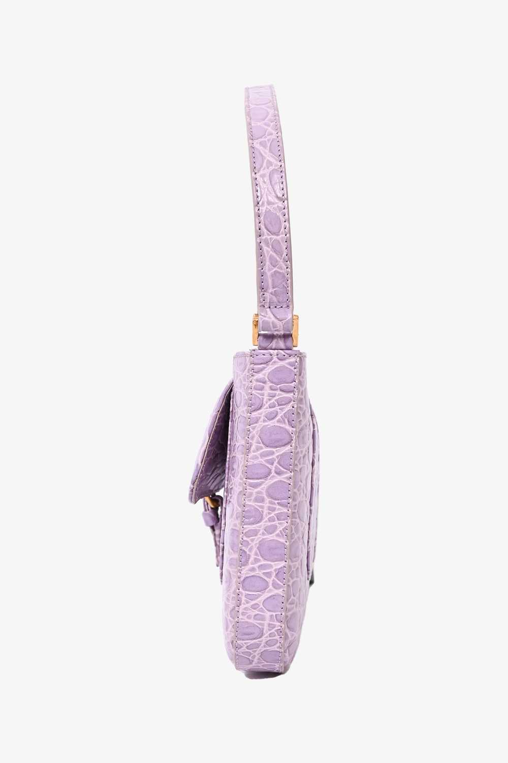 By Far Purple Croc Embossed 'Miranda' Shoulder Bag - image 4