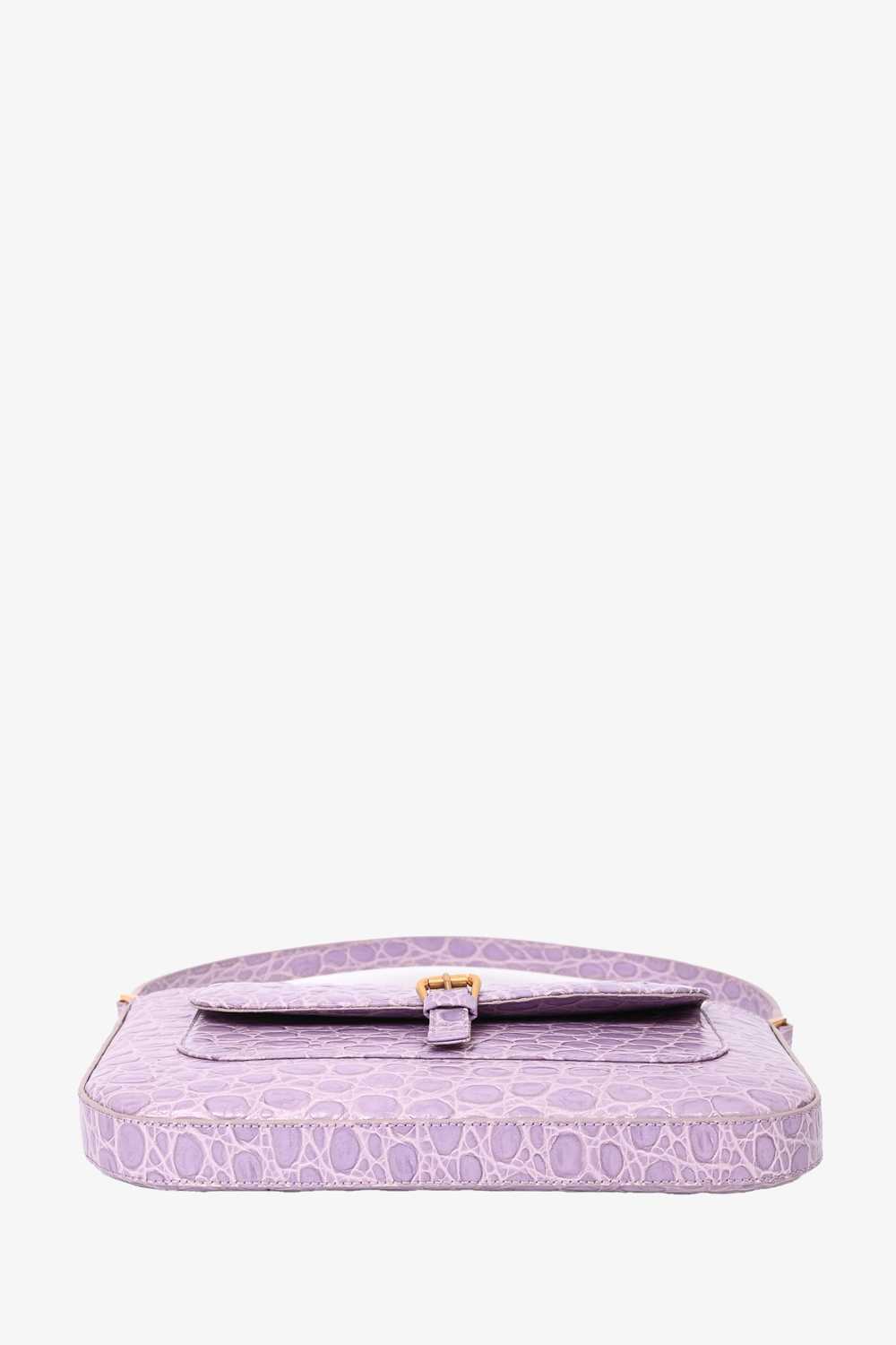 By Far Purple Croc Embossed 'Miranda' Shoulder Bag - image 5