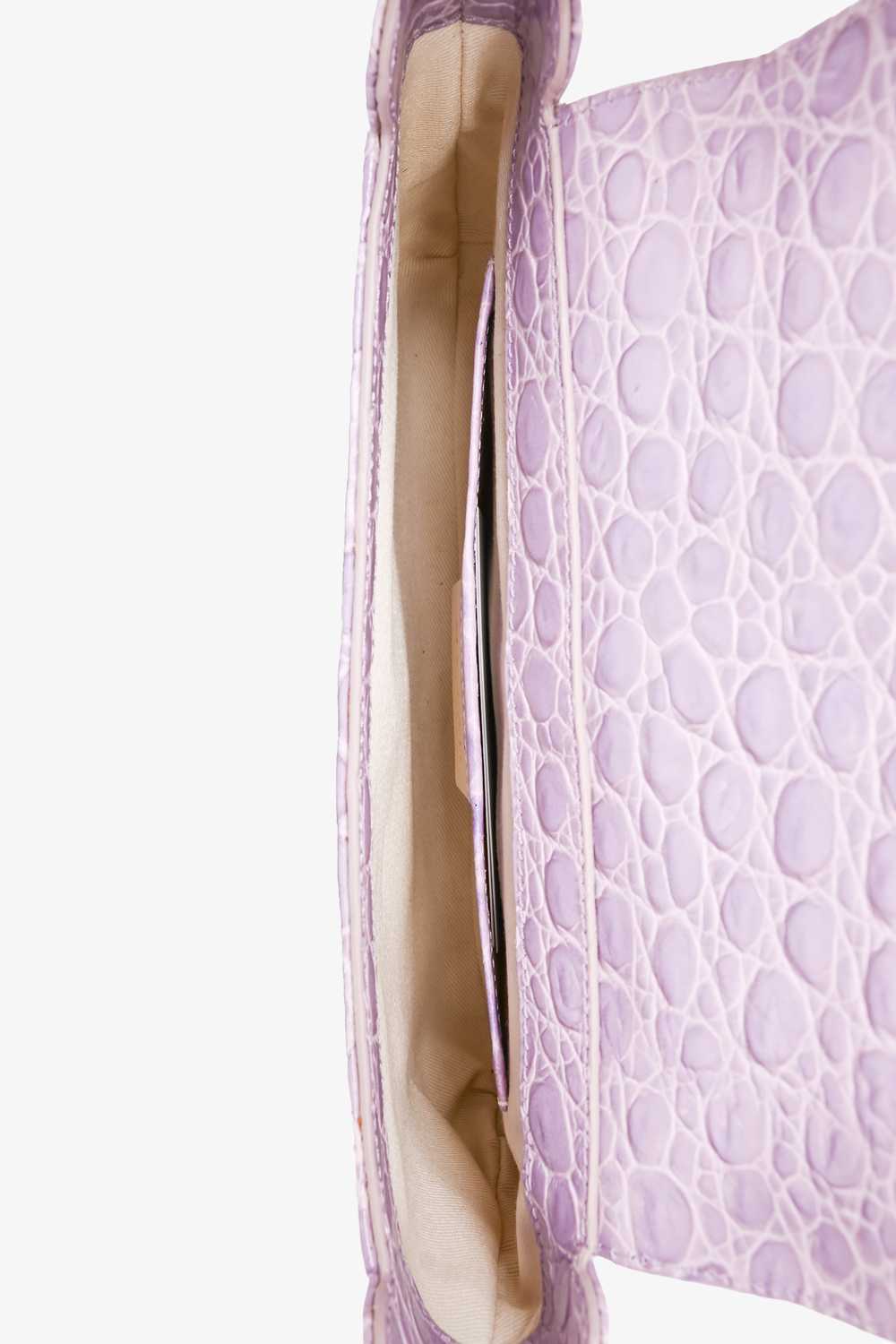 By Far Purple Croc Embossed 'Miranda' Shoulder Bag - image 8