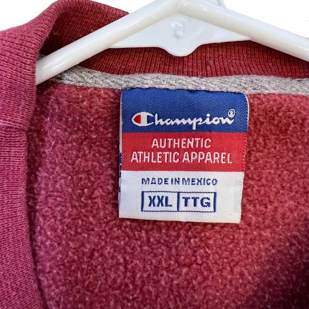 Vintage Champion Sweatshirt Mens XXL 2XL Red Y2K … - image 3