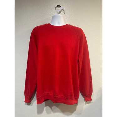 VTG 90s Jerzees Red Blank Crewneck Sweatshirt