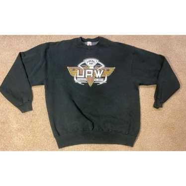 Vintage Local 307 UAW Black Crewneck Sweatshirt S… - image 1