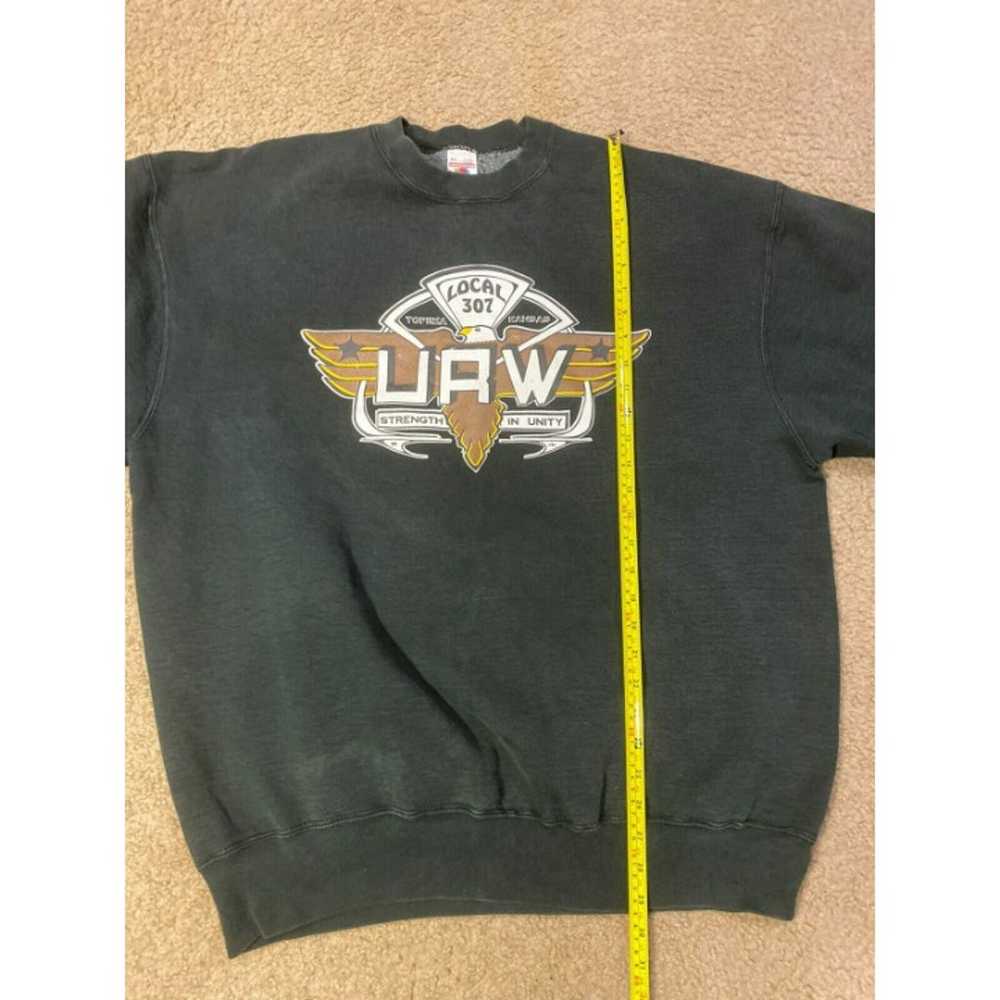 Vintage Local 307 UAW Black Crewneck Sweatshirt S… - image 4