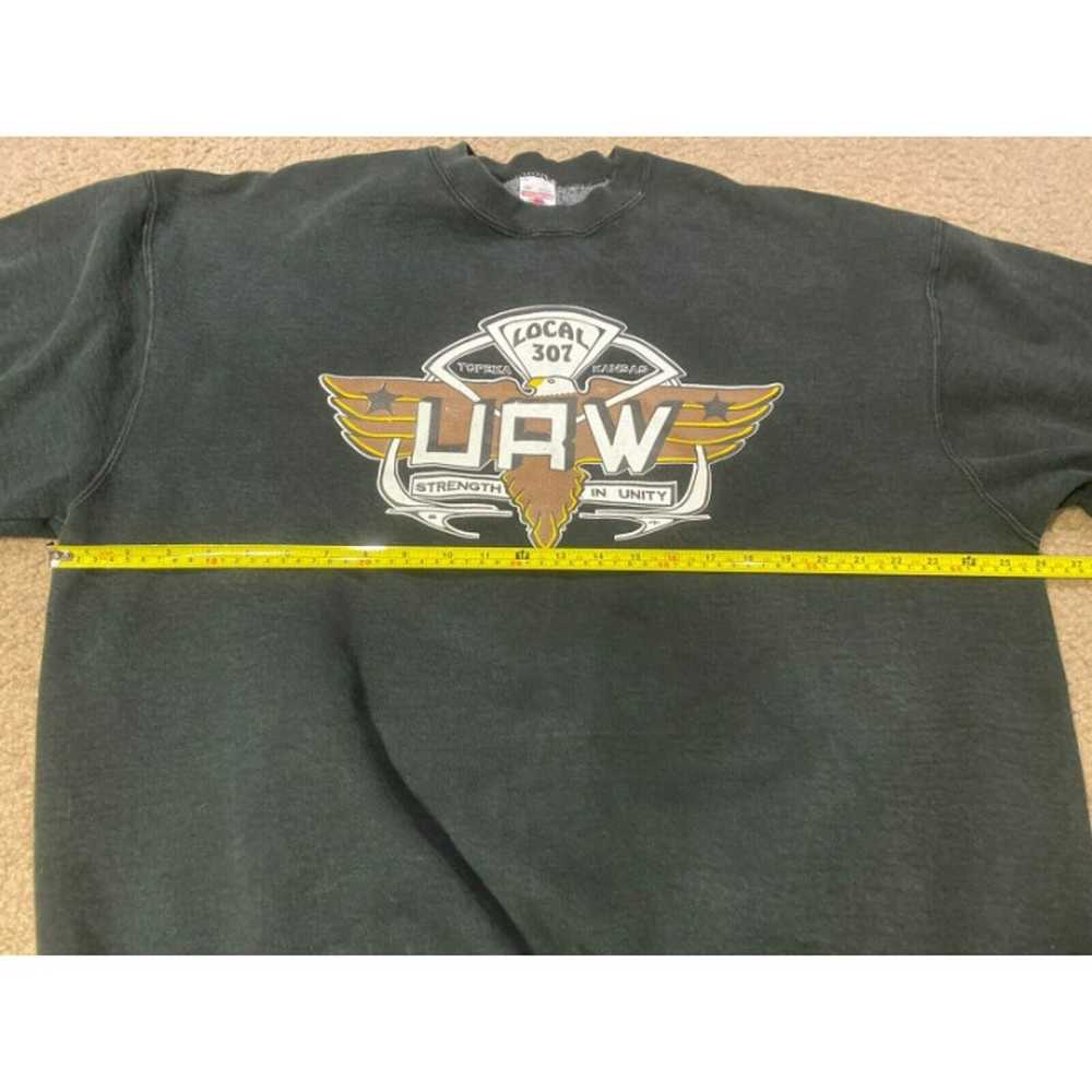 Vintage Local 307 UAW Black Crewneck Sweatshirt S… - image 5