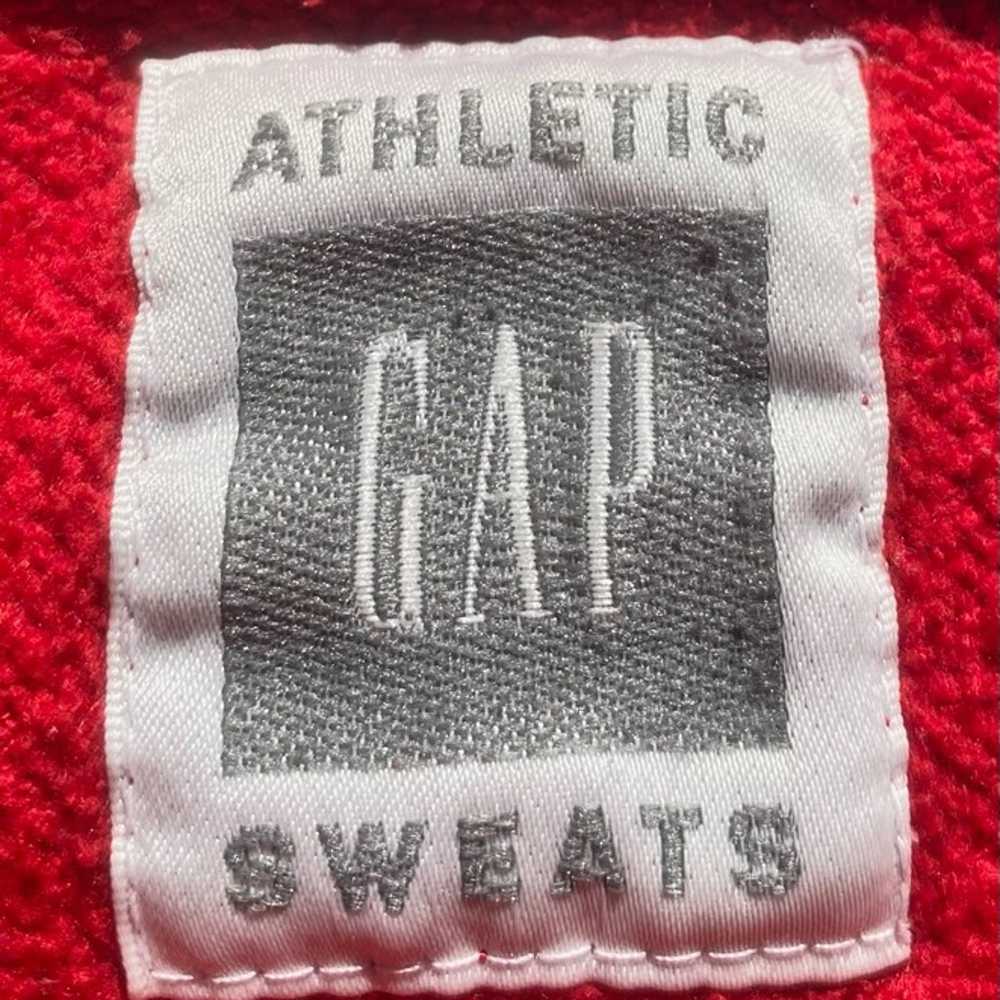 Vintage 90s Red Distressed Gap Athletic Crewneck … - image 10