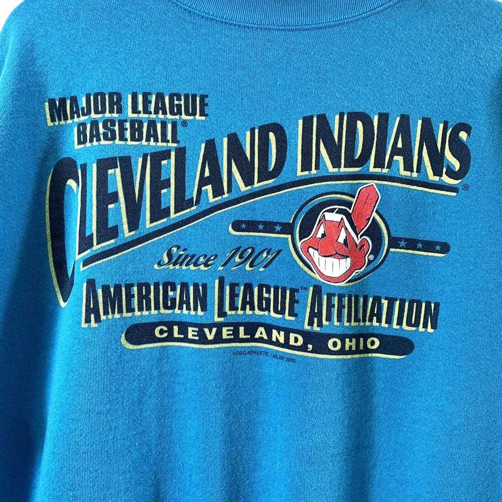 Vtg Cleveland Indians Sweatshirt Large Logo 7 Ame… - image 2