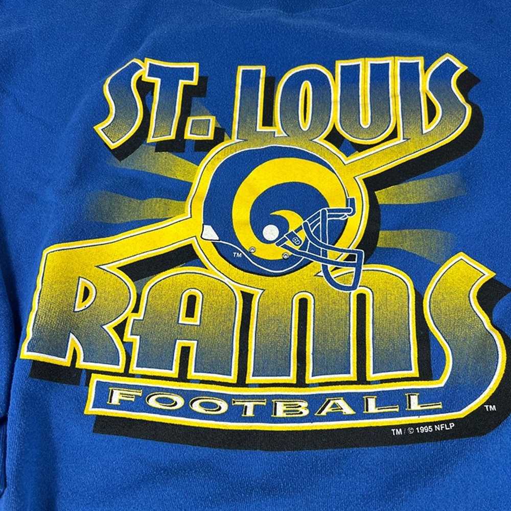 VTG 1995 St Louis Rams Sweatshirt Extra Extra Lar… - image 3