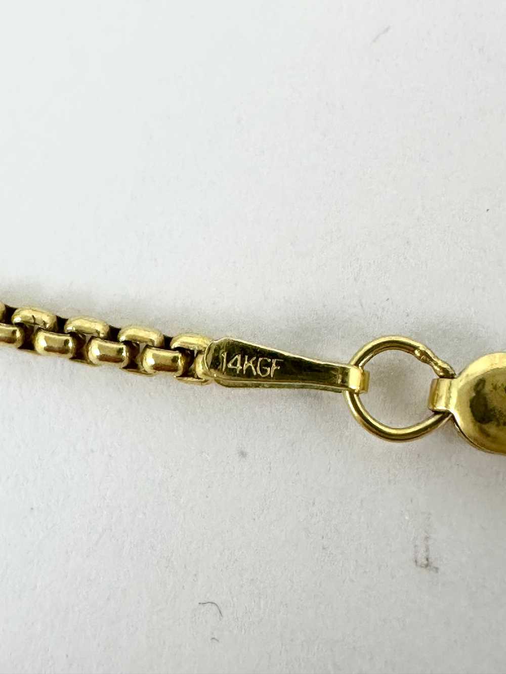 20k Gold Leaf Pendant Necklace - image 3