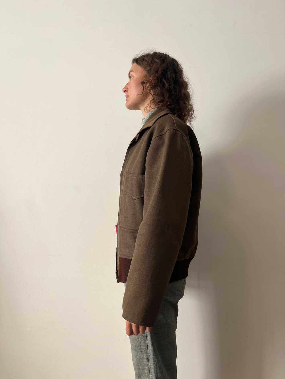 40s/50s Brown Wool Uniform Jacket - image 3