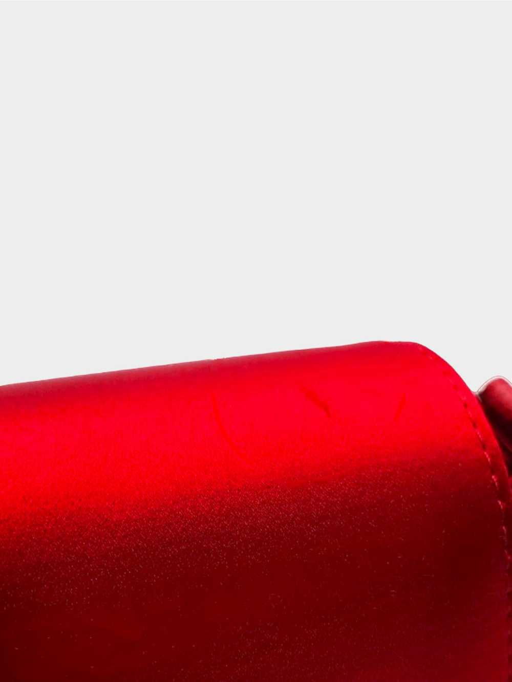 Fendi 2020s Dark Red Satin Baguette - image 5