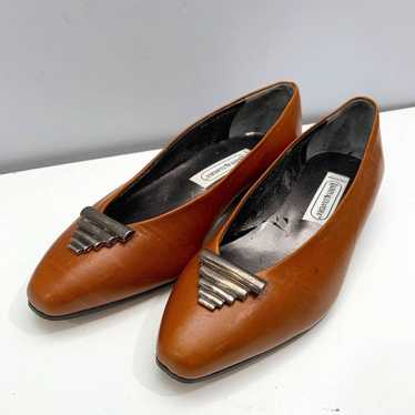 Vintage Lauren Alexandra Leather Flats, "real" Si… - image 1