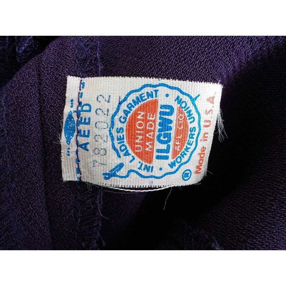 Vintage Liz Claiborne Purple Midi Sheath Dress Lo… - image 11