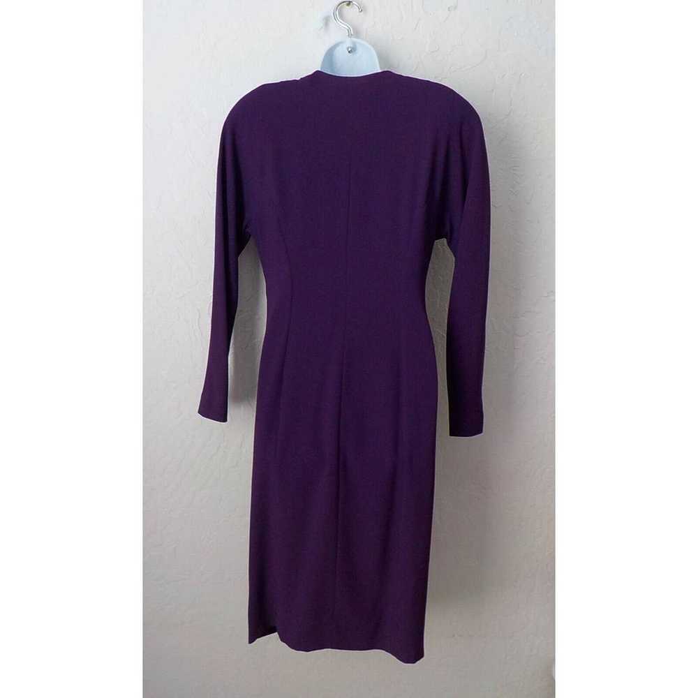 Vintage Liz Claiborne Purple Midi Sheath Dress Lo… - image 12