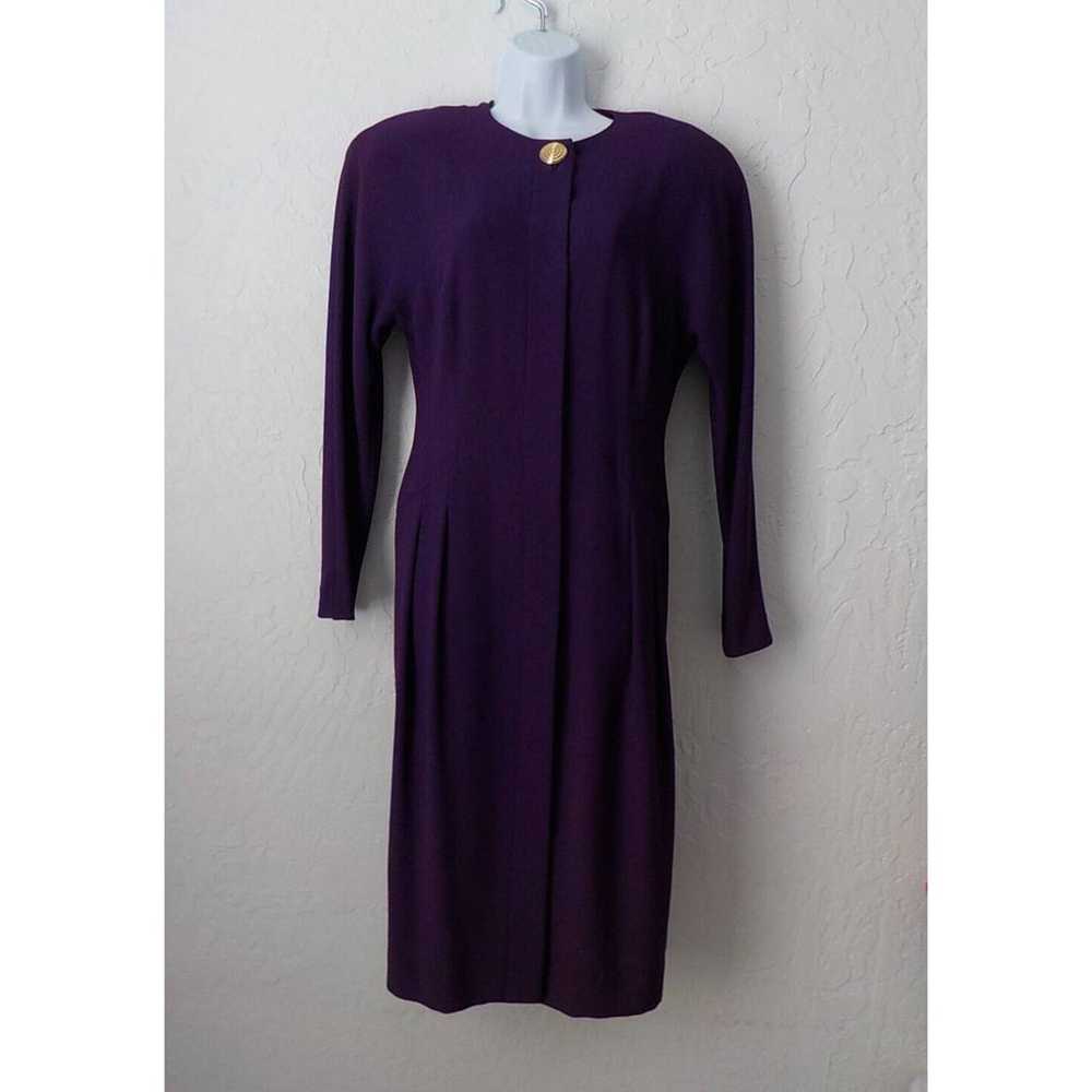 Vintage Liz Claiborne Purple Midi Sheath Dress Lo… - image 1