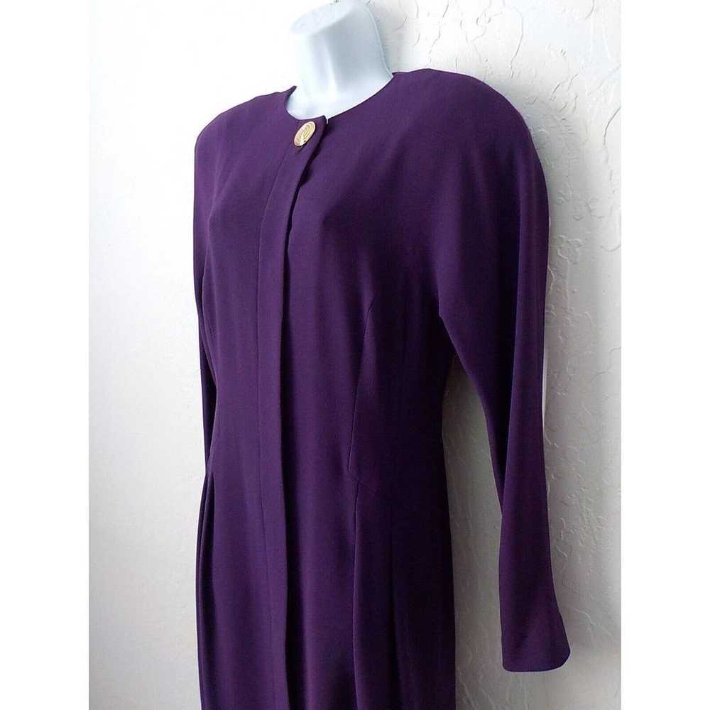 Vintage Liz Claiborne Purple Midi Sheath Dress Lo… - image 5