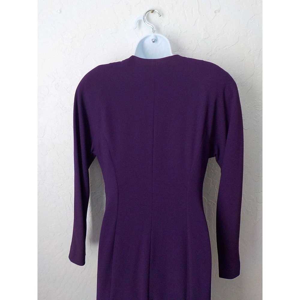 Vintage Liz Claiborne Purple Midi Sheath Dress Lo… - image 7