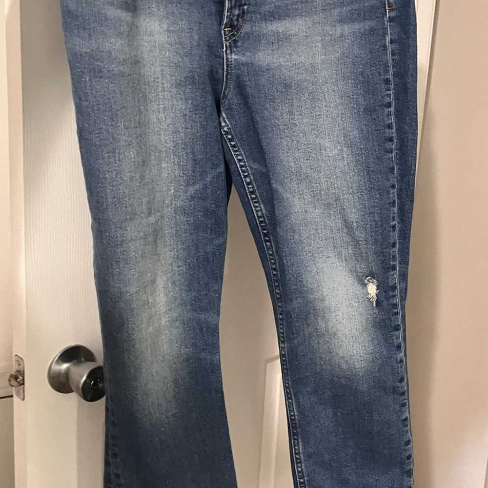 Gap Straight Leg Frayed Jeans - image 2