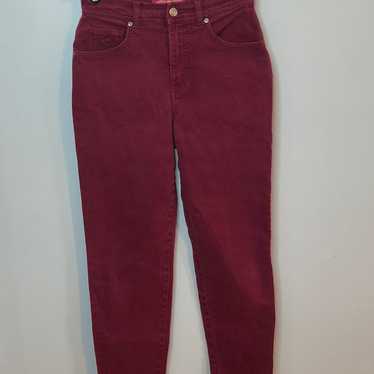 Gloria Vanderbilt Vintage Burgundy Jeans Size 8 S… - image 1