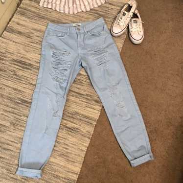 Distressed High Rise Baggy Jeans - image 1