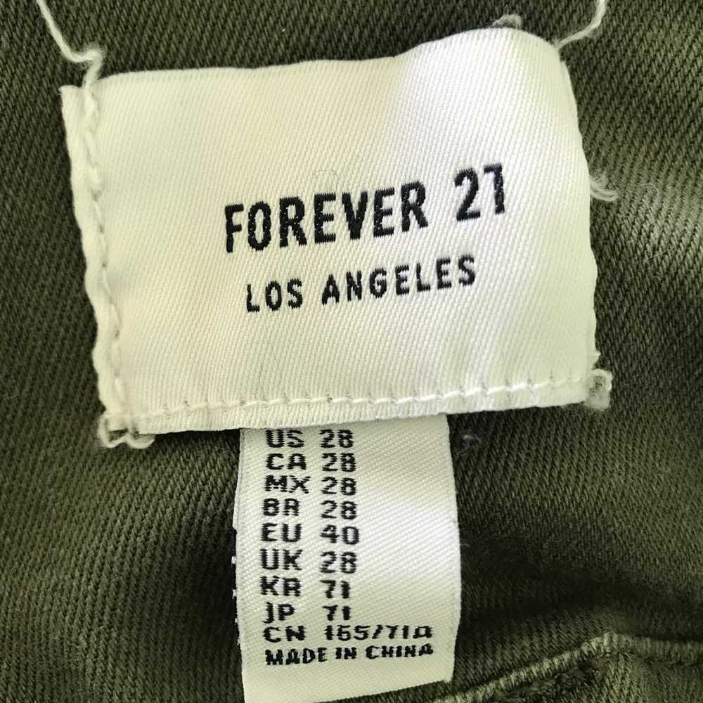 Forever 21 Olive Green Overalls Shorts - image 4