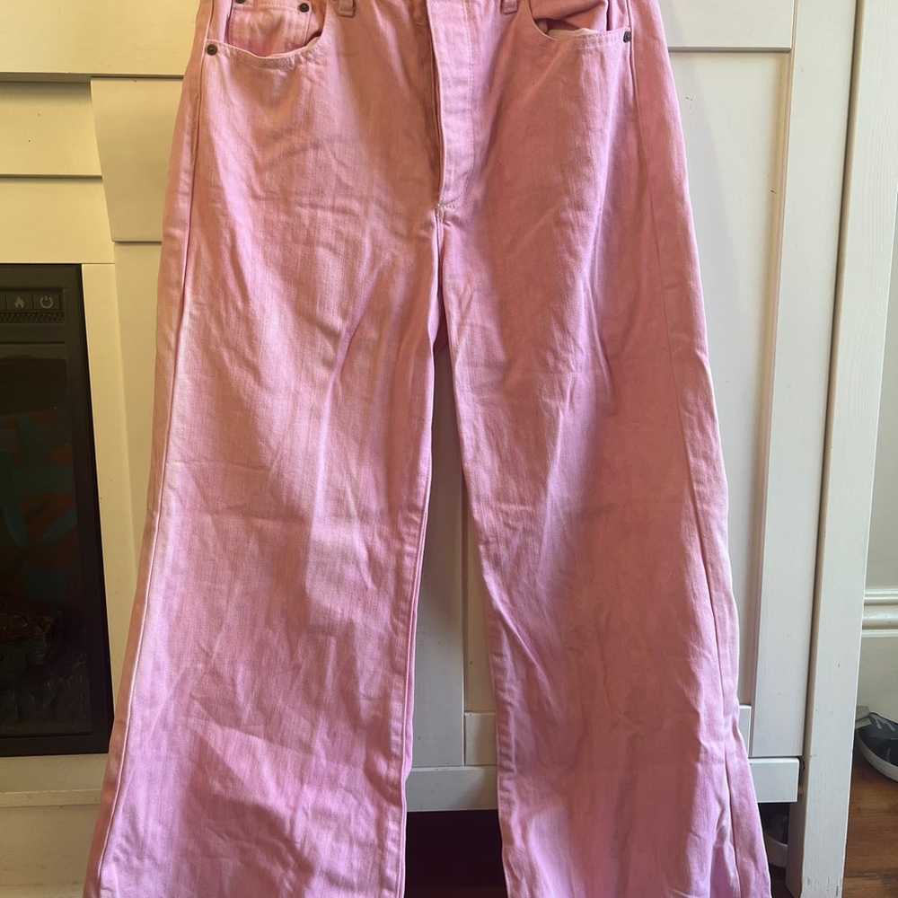 Vintage pink flare jeans - image 1
