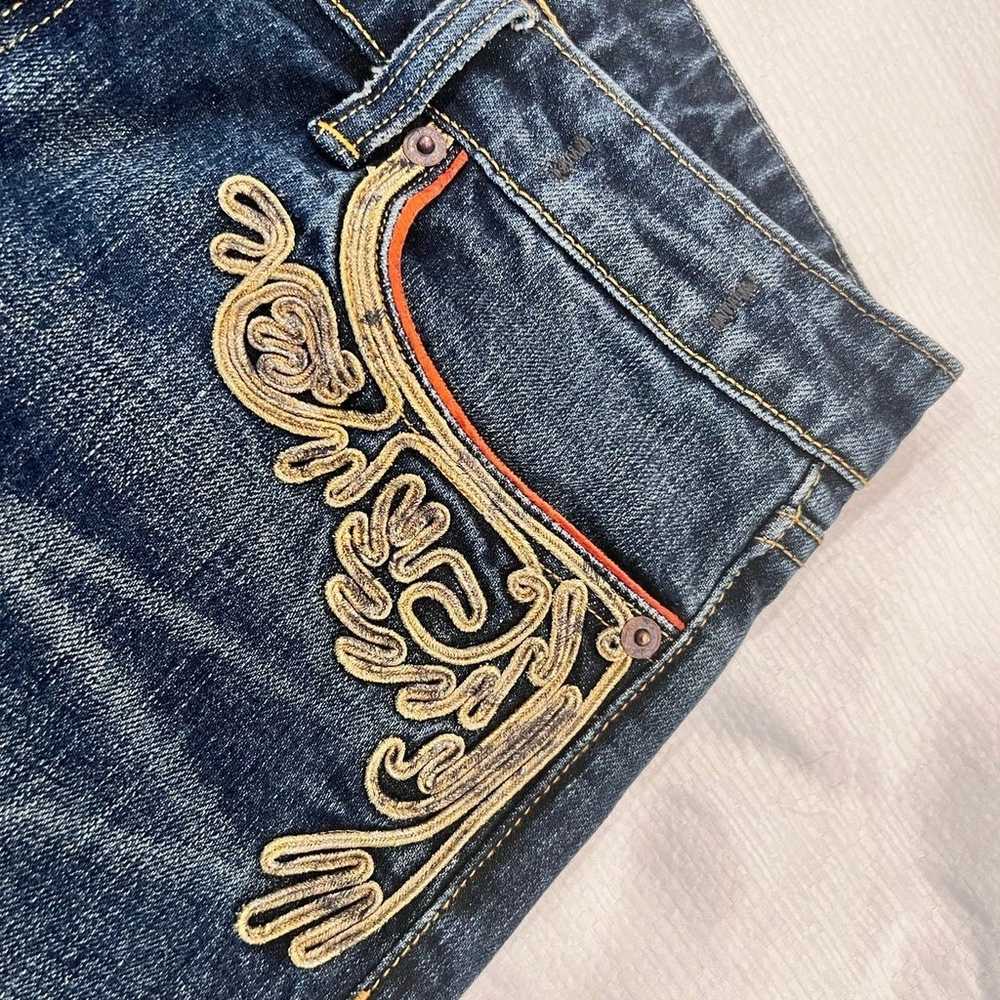 Ralph Lauren Vintage Gold Scroll Embroidery Jeans… - image 4