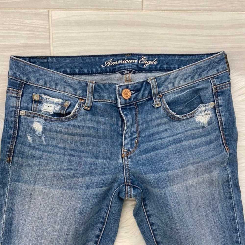 American Eagle Distressed Vintage Flare Crop Jeans - image 10