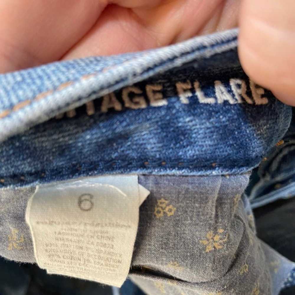 American Eagle Distressed Vintage Flare Crop Jeans - image 6