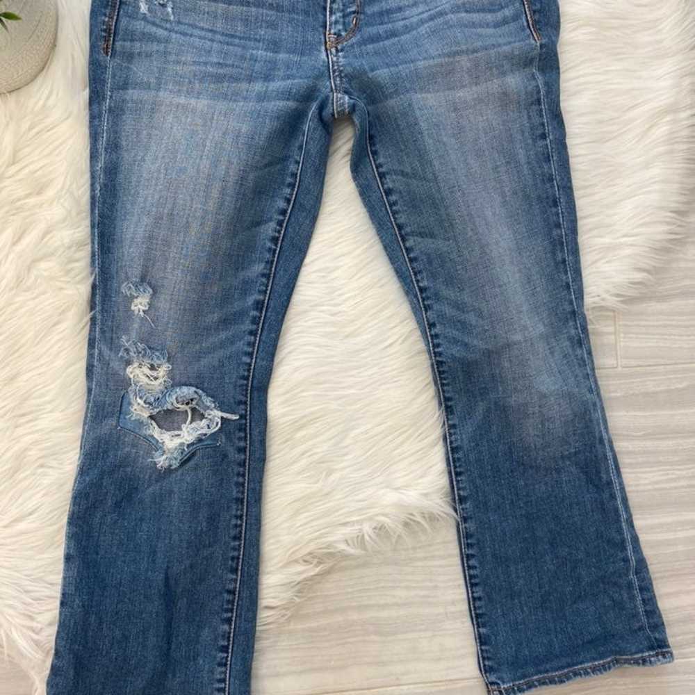 American Eagle Distressed Vintage Flare Crop Jeans - image 8