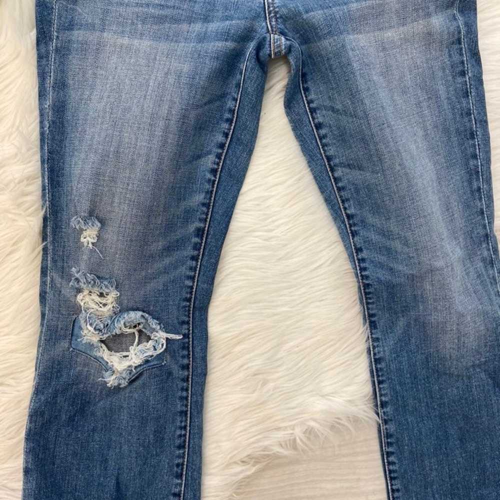American Eagle Distressed Vintage Flare Crop Jeans - image 9