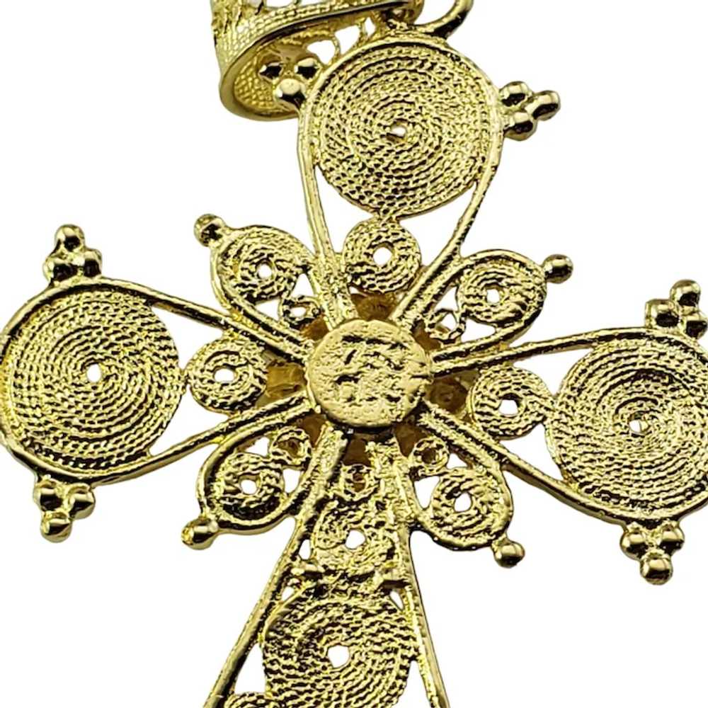 18 Karat Yellow Gold Cross Pendant #16035 - image 5