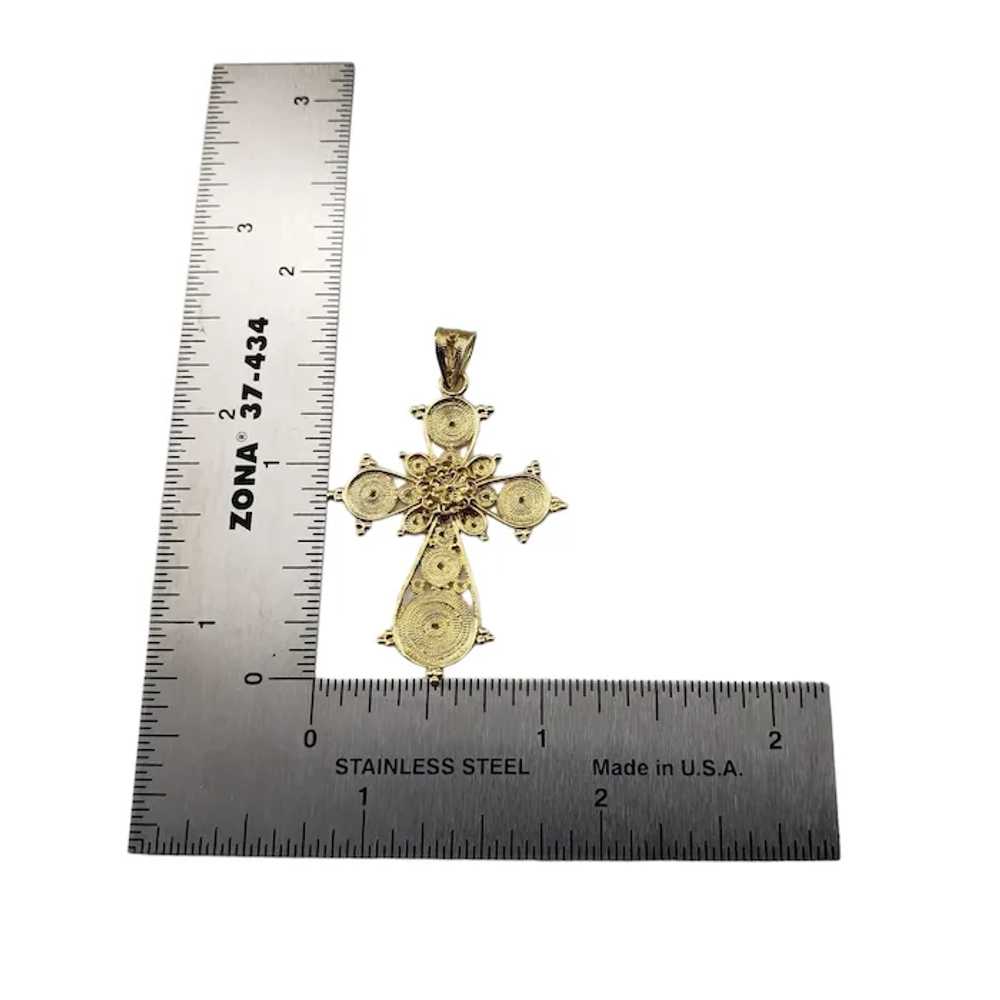 18 Karat Yellow Gold Cross Pendant #16035 - image 8