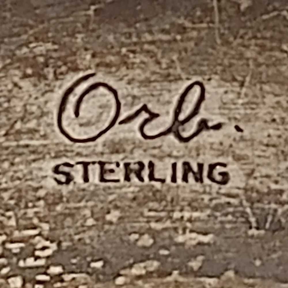 Orb sterling silver Modernist cuff bracelet Otto … - image 7