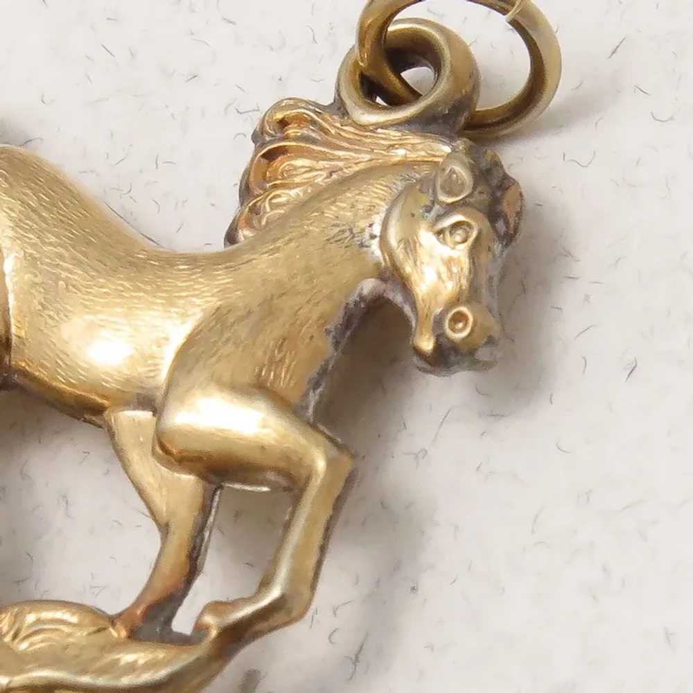 Antique Victorian Horse Yellow Gold Filled Watch … - image 2