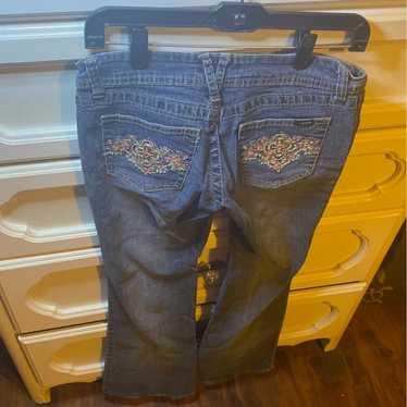 Vintage Y2k Embellished Angels Jeans Capri Ankle Womens Size 13 