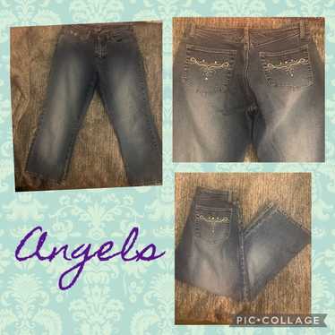 Angels Jeans Womens 20 Blue Denim Y2k Vintage Capris