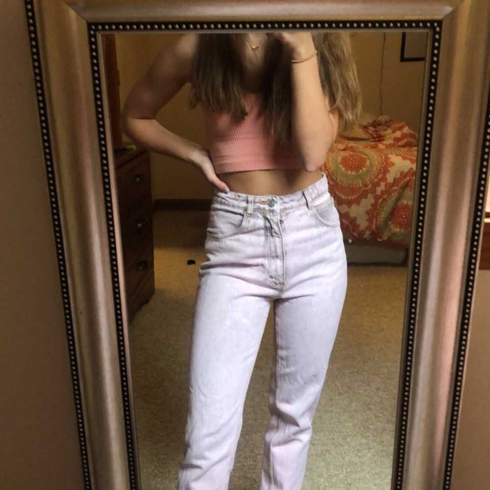 Vintage Pink Jeans - image 4