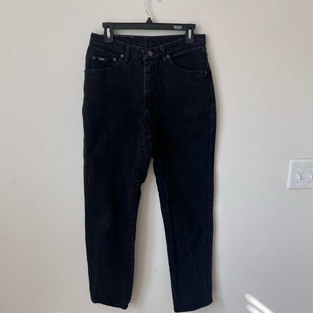 Vintage Lee Original Mom High Waist Jeans, Black … - image 10