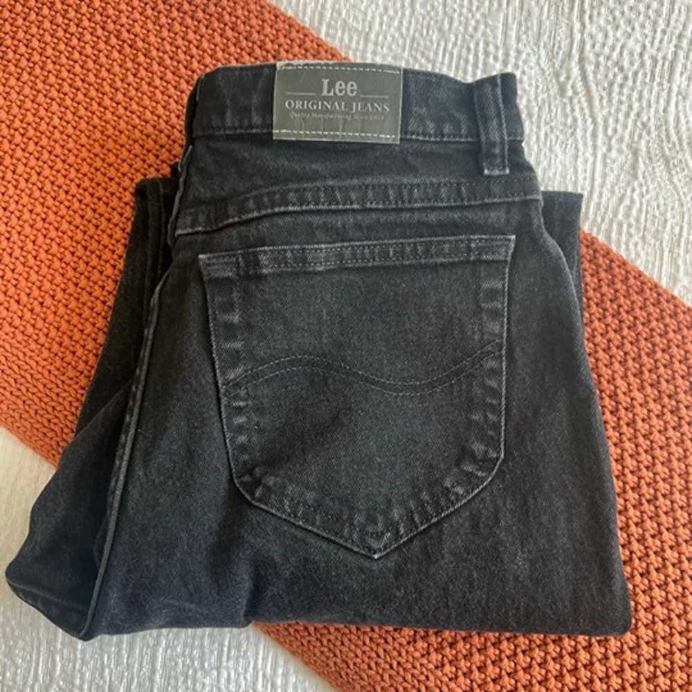 Vintage Lee Original Mom High Waist Jeans, Black … - image 3