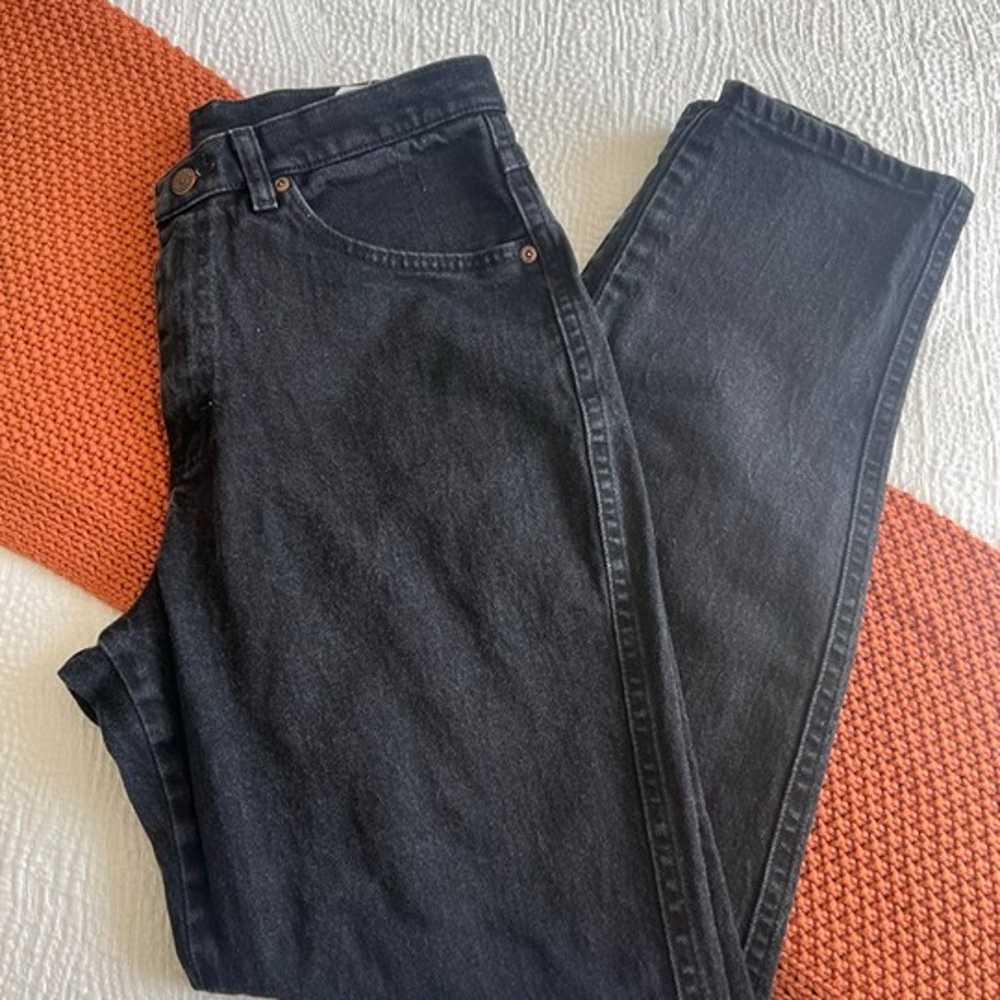 Vintage Lee Original Mom High Waist Jeans, Black … - image 5