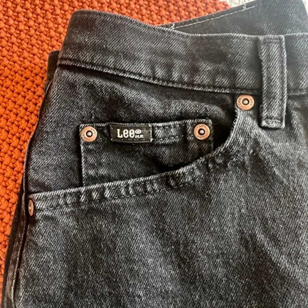Vintage Lee Original Mom High Waist Jeans, Black … - image 6