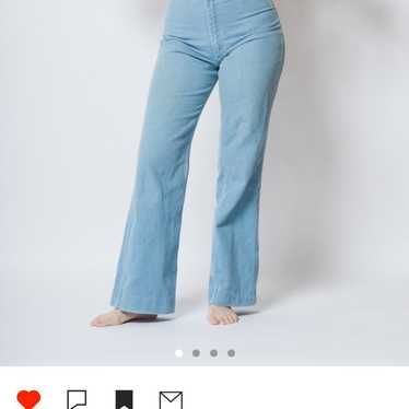 Vintage 1970s Girls Denim Blue Jeans: High Waist Bell Bottoms, New Old  Stock, Never Worn, Hippie Disco Pants, girls size 14