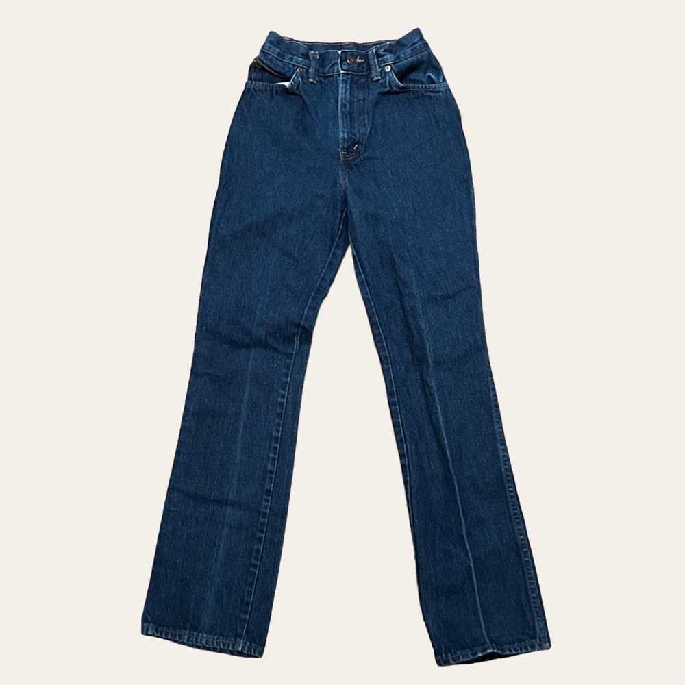 Vintage 70s H.I.S. Dark Denim Jeans XXS 00 - image 2