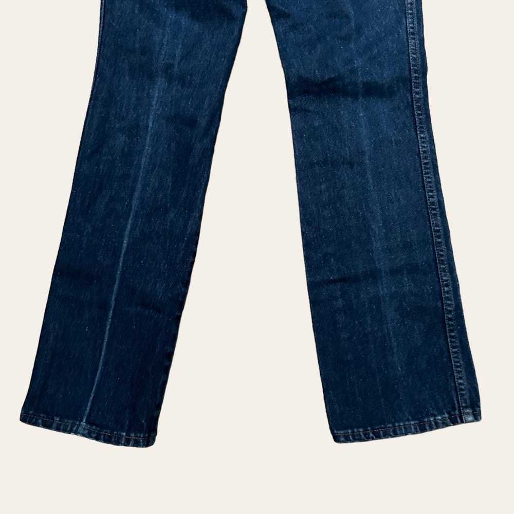 Vintage 70s H.I.S. Dark Denim Jeans XXS 00 - image 7