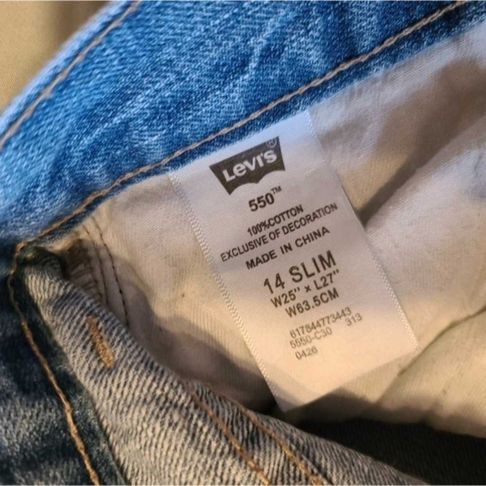 Vintage Red Tab Levi's 550 Relaxed Jeans, Kids Sl… - image 4